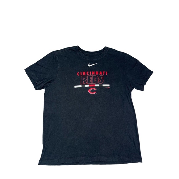 THE NIKE TEE Large Cincinnati Reds MLB Team T-Shirt Dark Grey Black - Picture 1 of 7